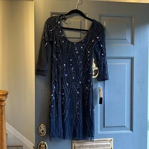 Navy, beaded, brand new, tags